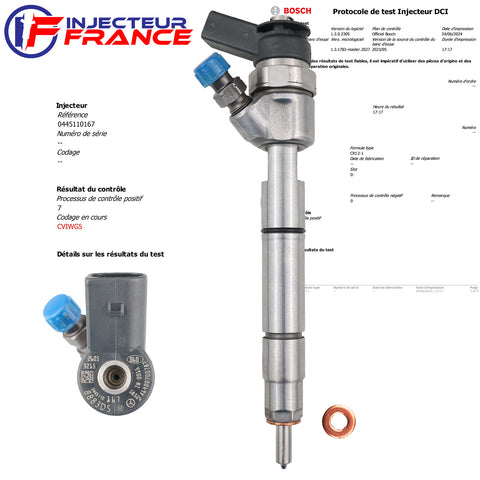 0445110167 INJECTEUR BOSCH SMART FORFOUR 1.5 CDI MERCEDES-BENZ A 160 CDI A 640 070 06 87