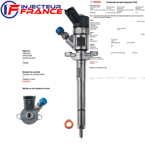 0445110259 BOSCH DIESEL INJECTEUR CITROEN FORD C-MAX 1.6 TDCi 13537804978