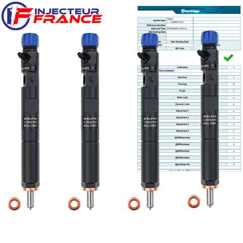 X4 EJBR03101D DELPHI DIESEL INJECTEUR DACIA DOKKER NISSAN KUBISTAR RENAULT CAPTUR 1.5 dCi